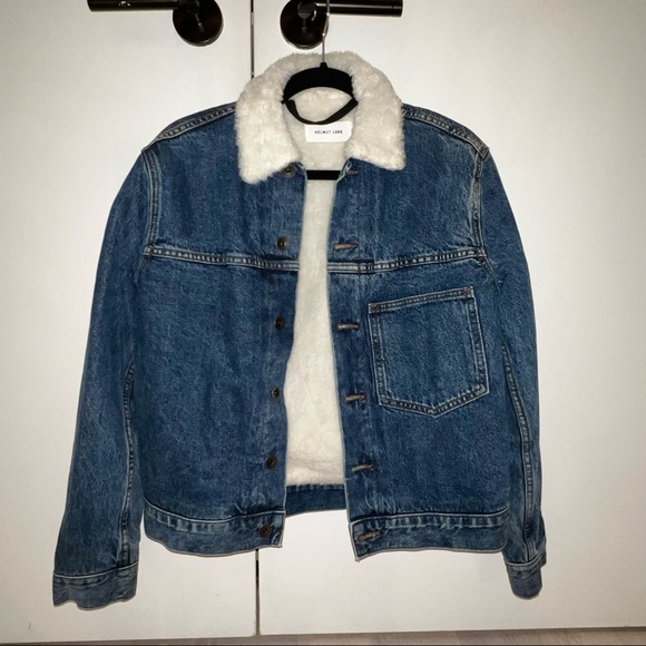 Helmut Lang Sherpa Lined Denim Jacket 